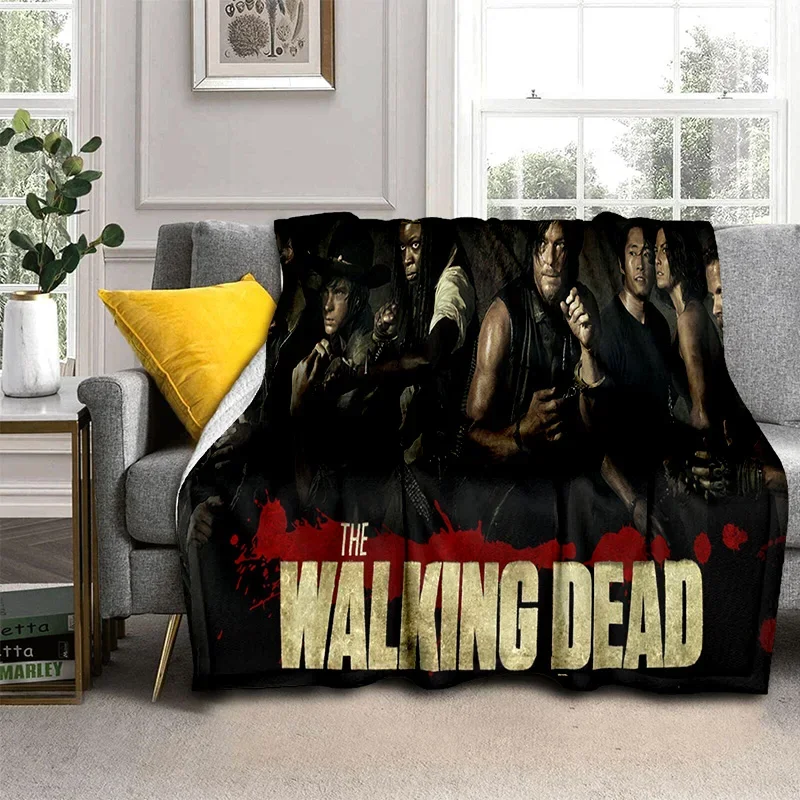 3D Horror TV The Walking Dead TWD Blanket,Soft Throw Blanket for Home Bedroom Bed Sofa Picnic Travel Office Cover Blanket Kids