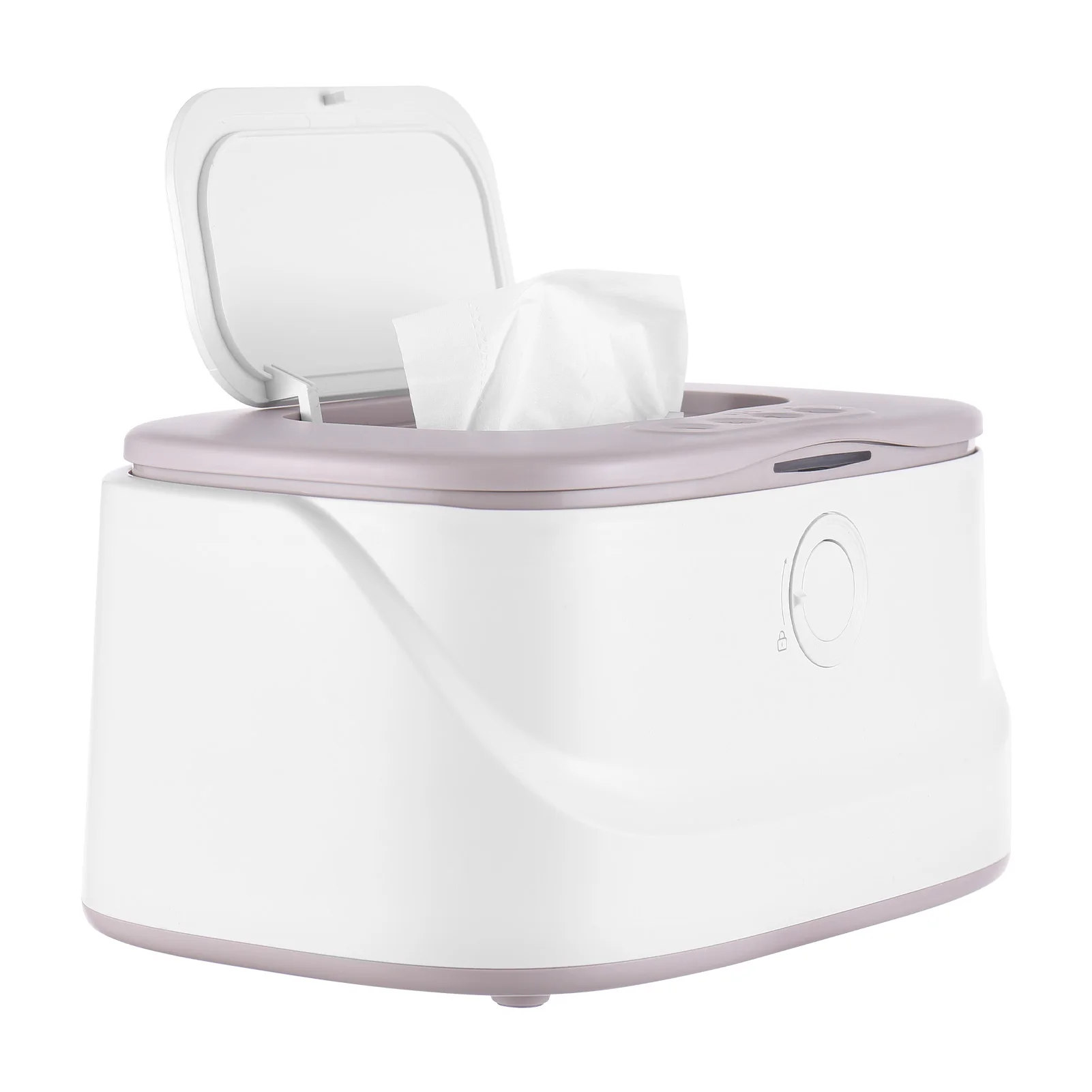 

USB-нагреватель для детских салфеток с 3 температурными режимами и 3 уровнями яркости ночника, с функцией нагрева сверху и диспенсером для влажных салфеток