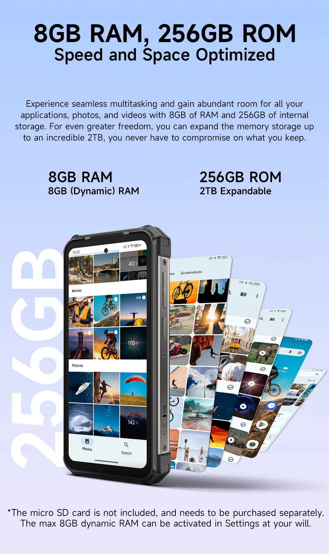 Ulefone RugKing 5 Pro 20000mAh Rugged Phone Android 16 16GB+256GB IP68/IP69K Waterproof Smartphone 6.78 FHD+ Night Camera 4G
