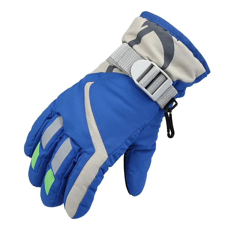 Guantes impermeables para niños y niñas, manoplas cálidas de manga larga, antideslizantes, para esquí y nieve al aire libre, 1 par