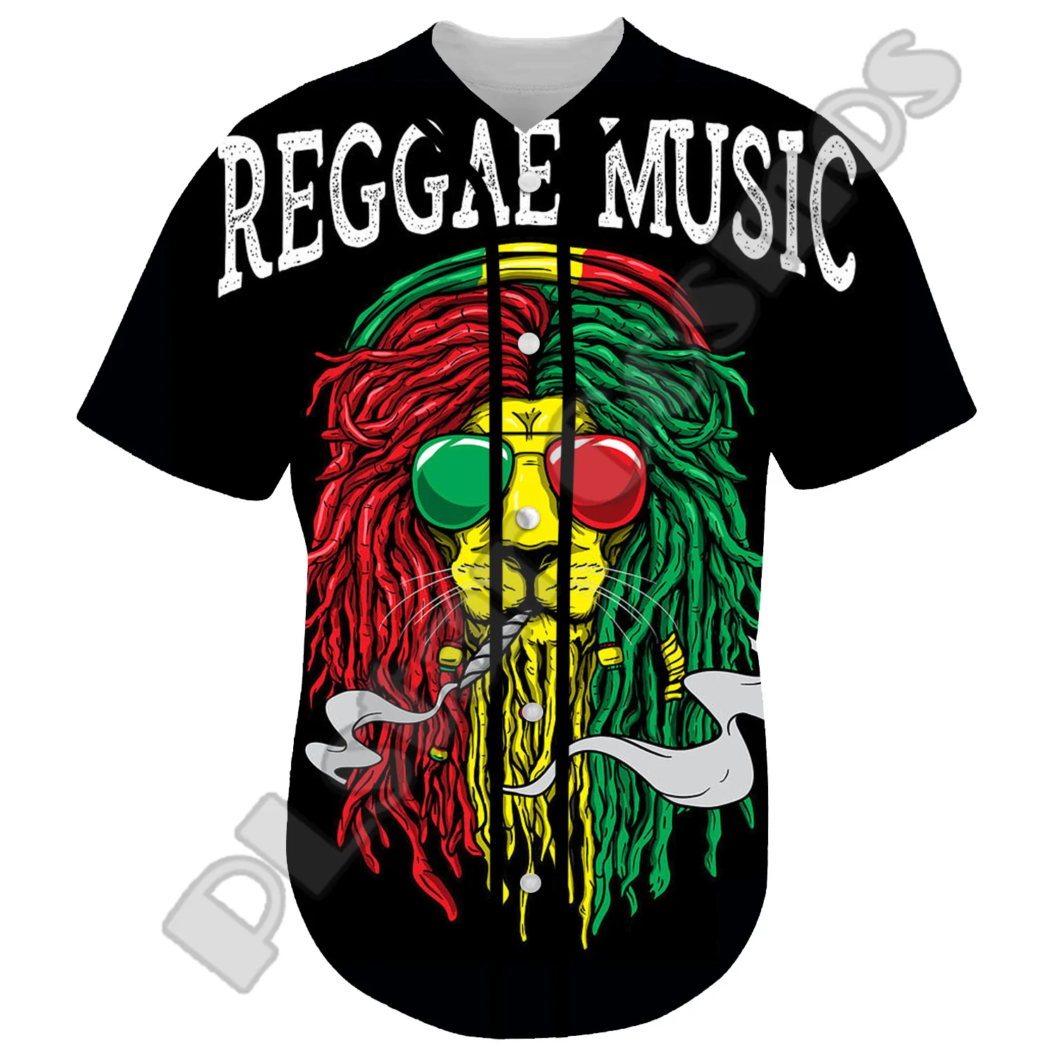 Bob Marley Reggae Black Legend MusicianRastafari Lion Tattoo 3DPrint Summer Baseball Shirts Jersey Casual Unisex Short Sleeves D