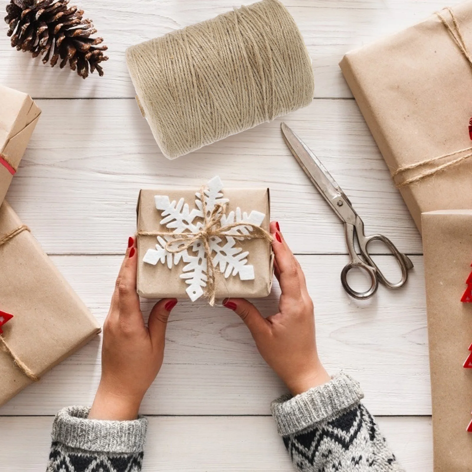 1 pçs 1 rolo de corda de papel kraft multifuncional diy fornecimento para embrulho de presente vaso decoração abajur fazendo artesanato artesanal corda