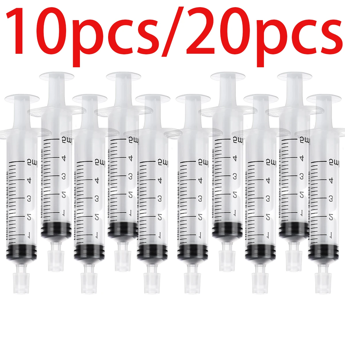 Jeringa de plástico de 5ml, herramienta dispensadora de perfume, recargas de cosméticos para distribución cuantitativa de botellas recargables, 10/20 Uds.