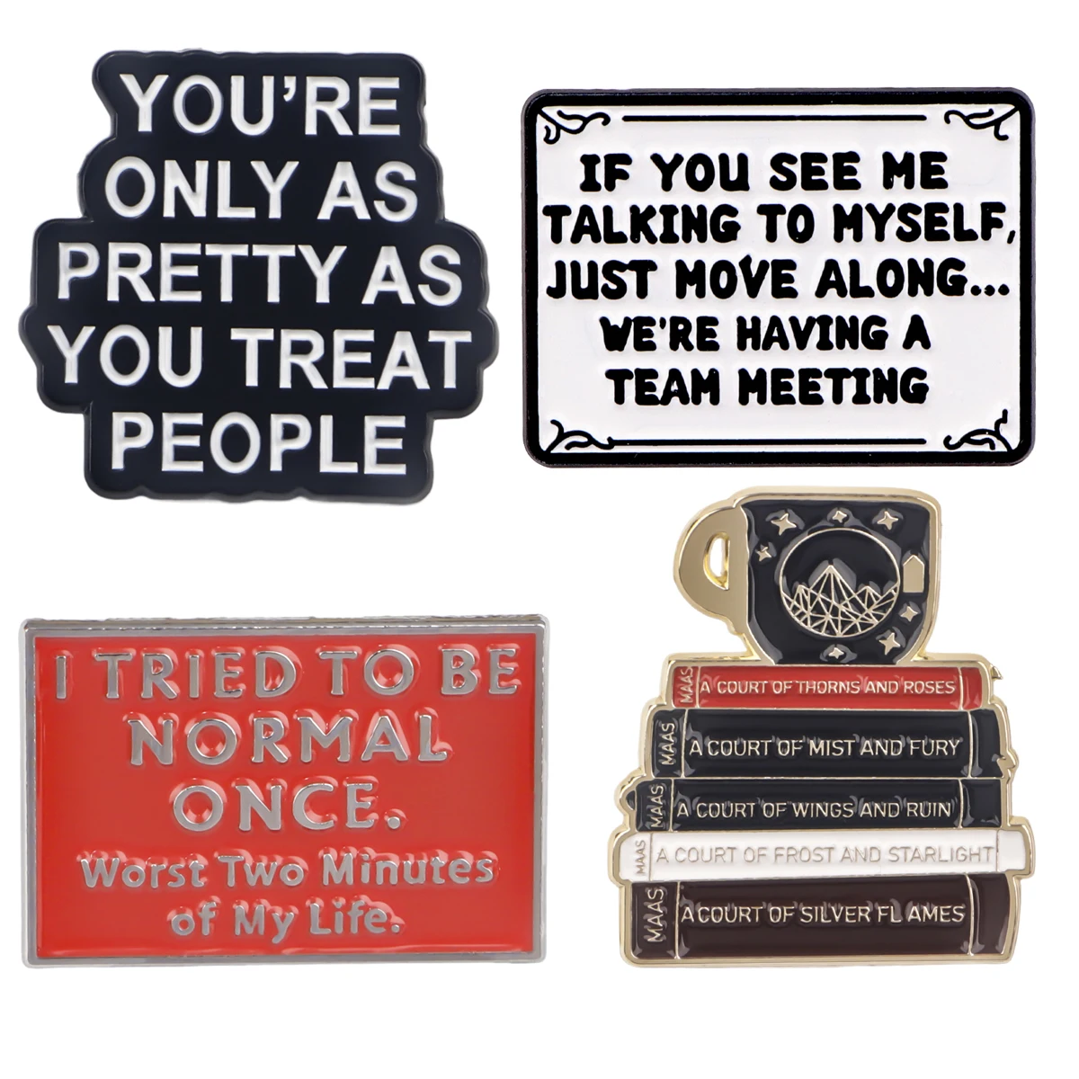 Funny Quotes Enamel Pin Letters Brooch Pines Lapel Pins Badge on Backpack Clothing Accessories Fashion Jewelry Bookworm Gift