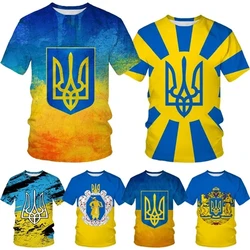 New Ukrainian Short Sleeve T-Shirt Men And Women Casual Print Tee Ukrainian Patriotic Theme Streetwear Tops Tshirt Ropa Hombre