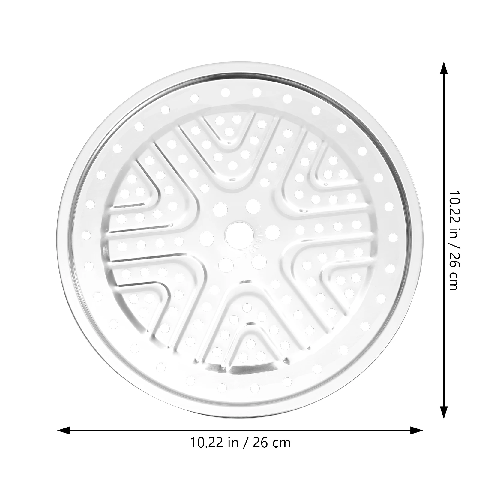 

26Cm Stainless Steel Steamer Round Steaming Plate For Pressure Cooker Soup Pot Baking Kitchen Rust Resistant Food Grade