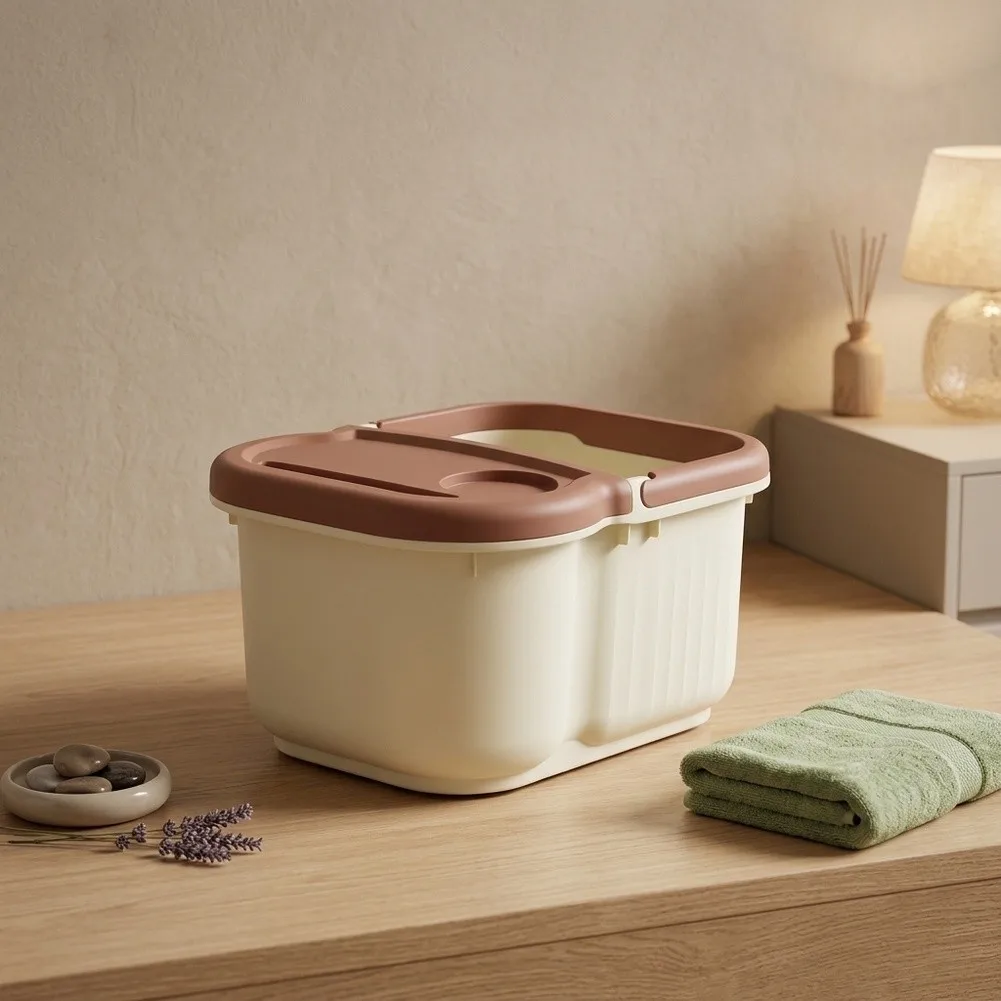 cream-foot-bath-tub-featuring-gentle-acupressure-massage-and-compact-folding-structure-365x28x21cm-pp-material