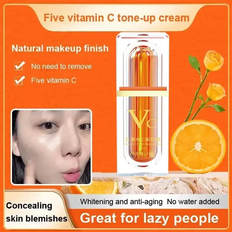 

Deep Hydration Moisturizing Five Vitamin C Tone-Up Makeup Cream Hydration Waterlight Makeup Tone-Up Cream Skin Care Products