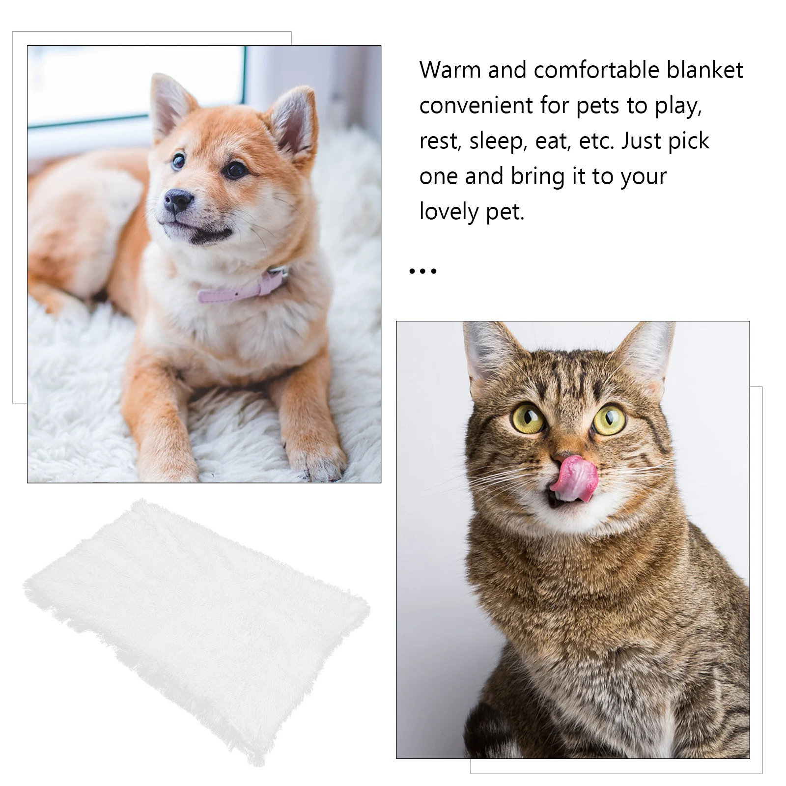 حصيرة بطانية دافئة وناعمة للحيوانات الأليفة للكلاب والقطط، وسادة نوم محمولة مثالية للاستخدام الداخلي والخارجي، راحة مريحة لجميع المواسم