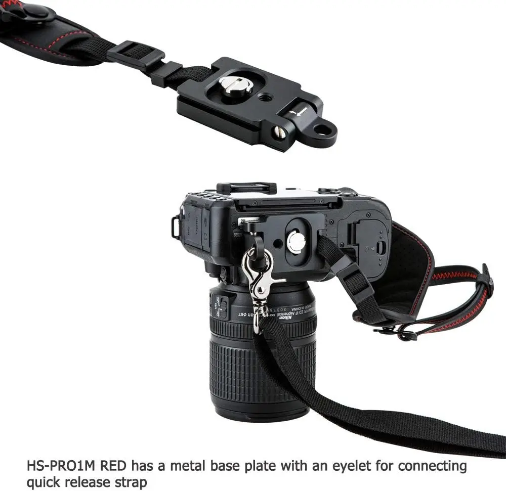 JJC Camera Hand Grip Strap Quick Release Tripod Plate for Canon EOS R5 Mark II 7D 6D Mark III II 90D 80D 77D 850D 800D 760D 750D