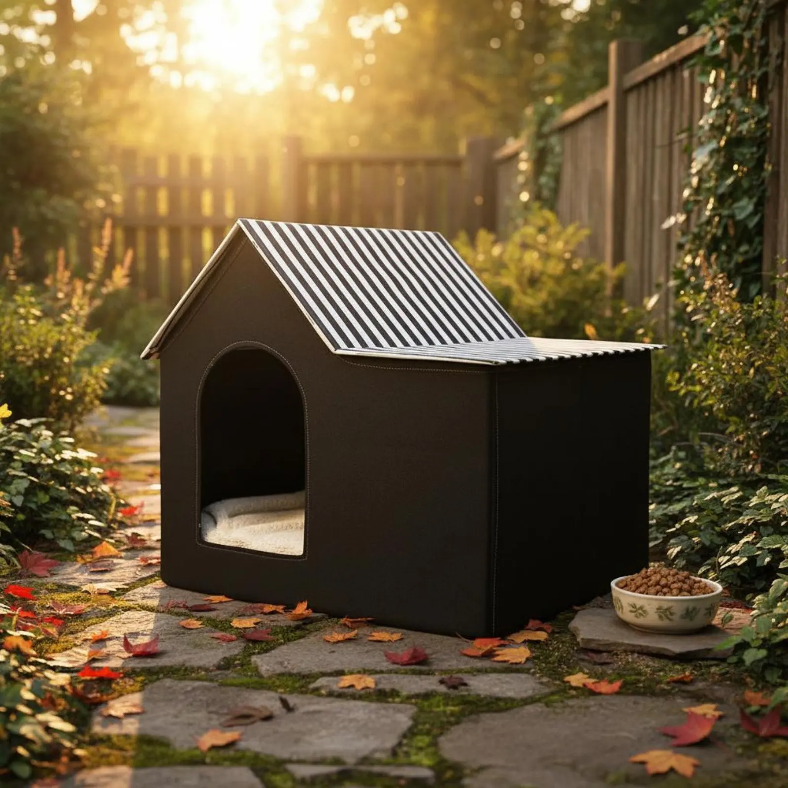 Casa para Mascotas Impermeable, Desmontable y Lavable, Plegable, Refugio para Gatos en Interiores, Casa para Perros Aislada para Interiores y Exteriores