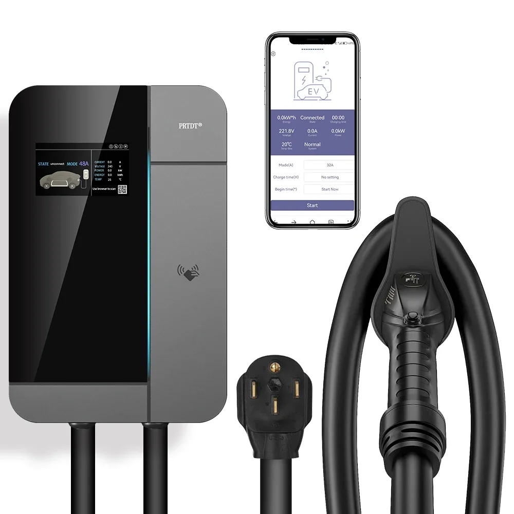 

PRTDT EV Charger Factory Manufacturer Ocpp Type 2 32a 3 Phase 7kw 22kw Wallbox Fast Electric Charging Station EV Car Charger