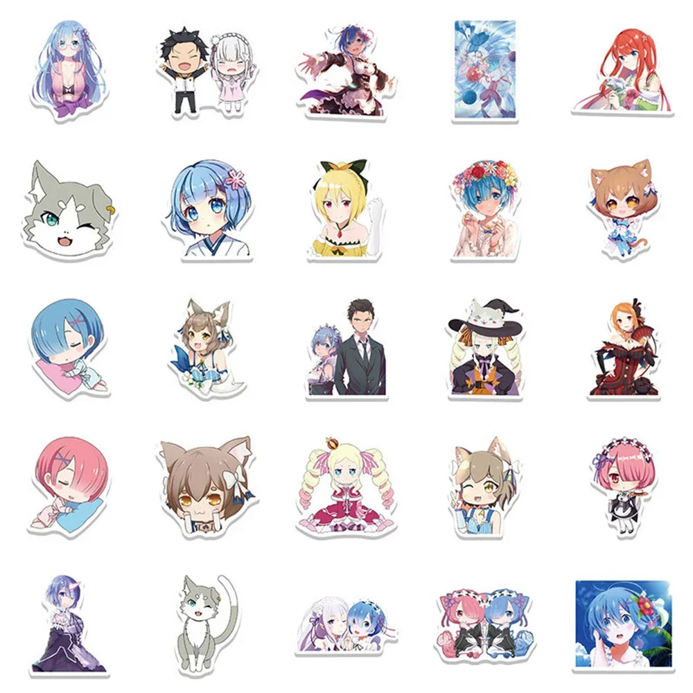 Riman Re: Zero Infinity Graffiti pegatina impermeable personalizada, personajes de dibujos animados, guitarra decorativa linda, venta al por mayor,