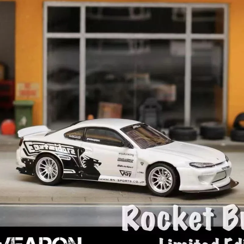 

SW 1:64 Nissan Silvia S15 Rocket Rabbit wide body modified alloy car model collection decoration