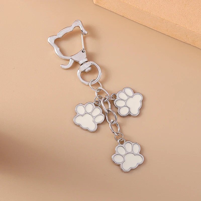 Niedlicher Emaille-Schlüsselanhänger mit Welpe, Hund, Katze, Pfote, Fußabdruck, Schlüsselanhänger, Anhänger für Frauen und Mädchen, Handtasche, Dekor, DIY, handgefertigter Schmuck, Geschenke – Detail 6