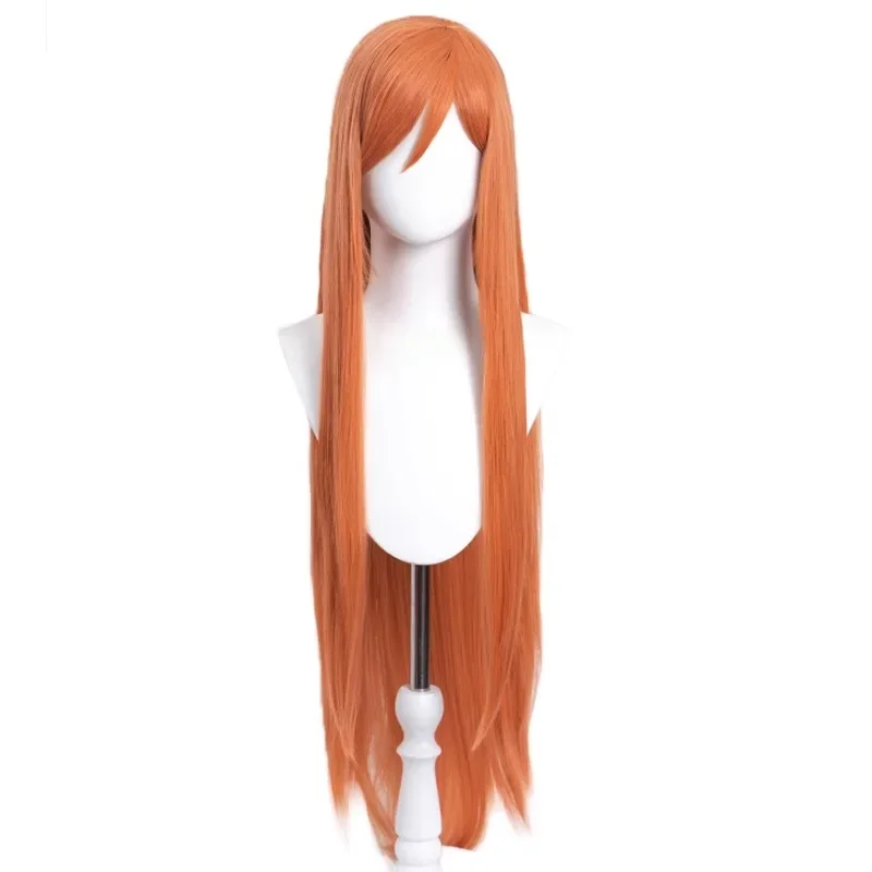 Anime Bleach Inoue Orihime Cosplay Costume Hair Headwear Super Long Orange Comic Wigs image 5