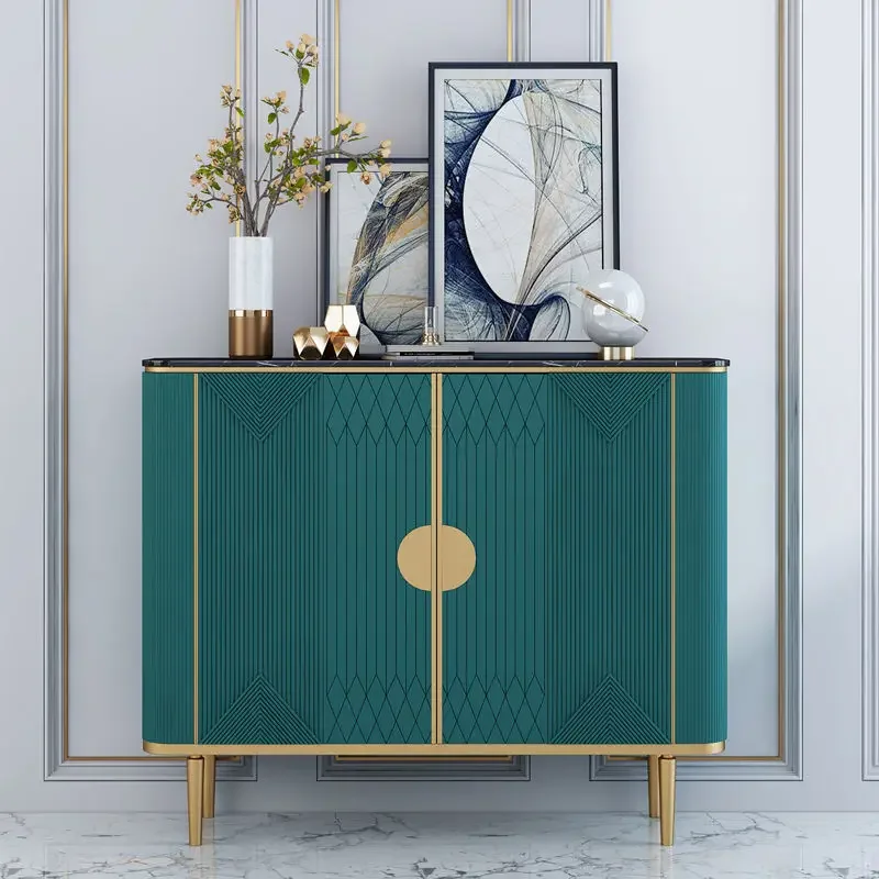 Armario, zapatero ligero de lujo, mueble de salón de almacenamiento de gran capacidad para el hogar americano, aparador de partición simple