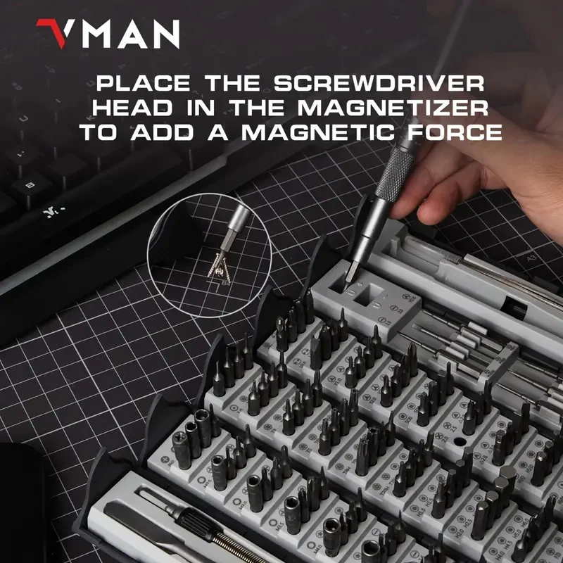 128in1 Screwdriver set, wide range of Screwdriver heads, Ultimate Hand Tool Kit for Small Appliance Repair and Diy