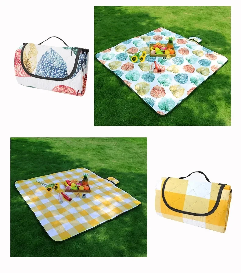 200x200cm Picnic Mat Thickened Waterproof Beach Blanket Camping Tent Grassland Mat Beach Cushion Camping Mat