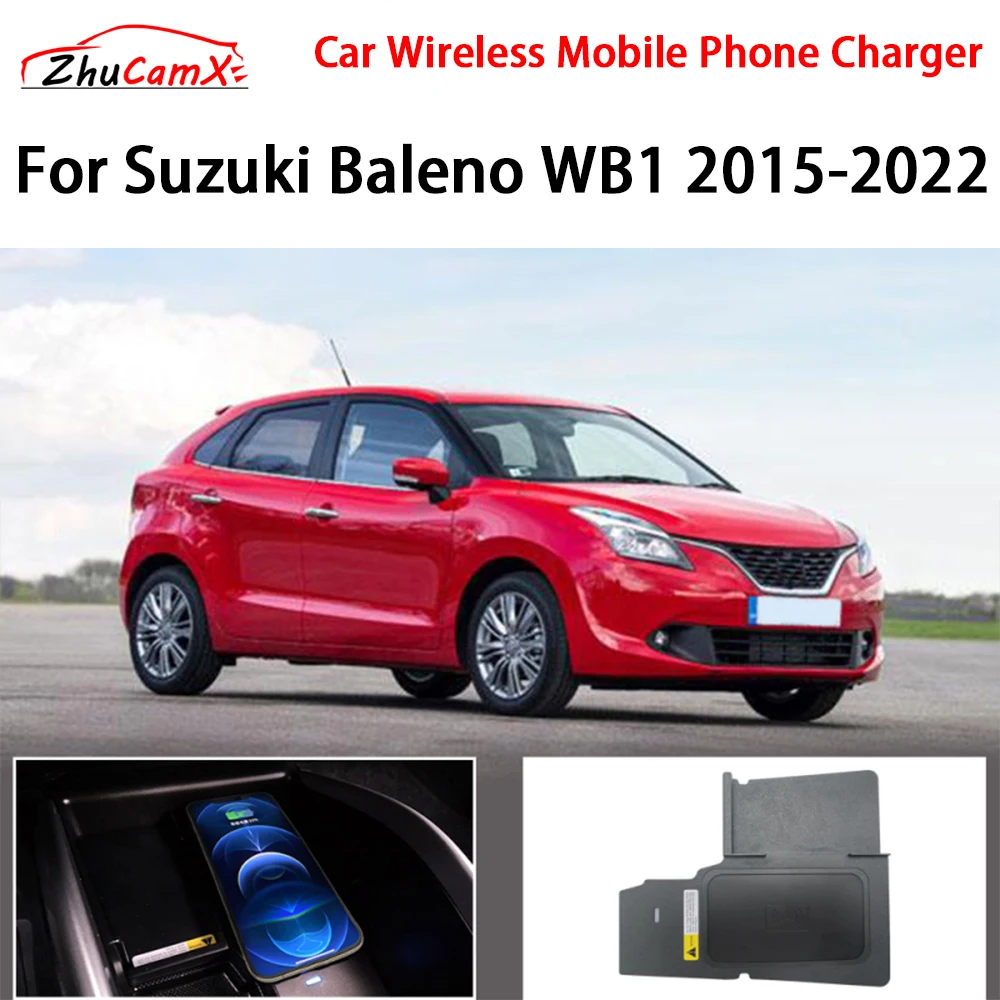 

Car Wireless Mobile Phone Charger Center Console Storage QI 18W iPhone fast charge for Suzuki Baleno WB1 2015-2022