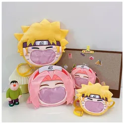 Kawaii Uzumaki Naruto Plushie Itabag Haruno Sakura Backpack Creative Cartoon Big Mouth Itabag Cos Messenger Bag Student Gift