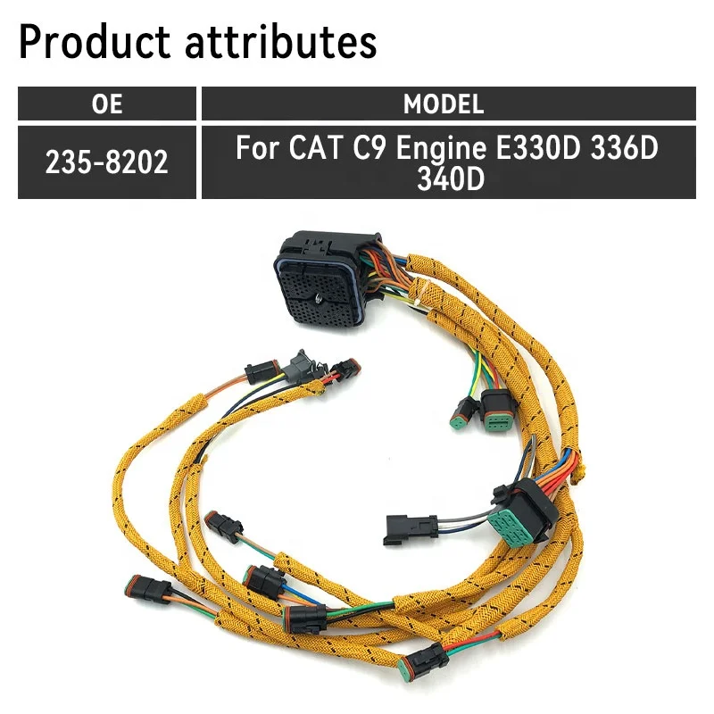 235-8202 for CAT Excavator 330D E330D 336D 340D C9 Engine Wiring Harness 2358202 Wiring Harness for Equipment Cable Assembly