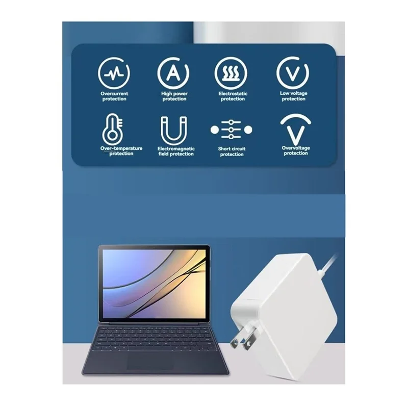 شاحن كمبيوتر محمول متين بقدرة 90 وات، محولات شاحن USB C من النوع C سلك طاقة متوافق مع 90 وات لشواحن الكمبيوتر المحمول والكمبيوتر اللوحي E