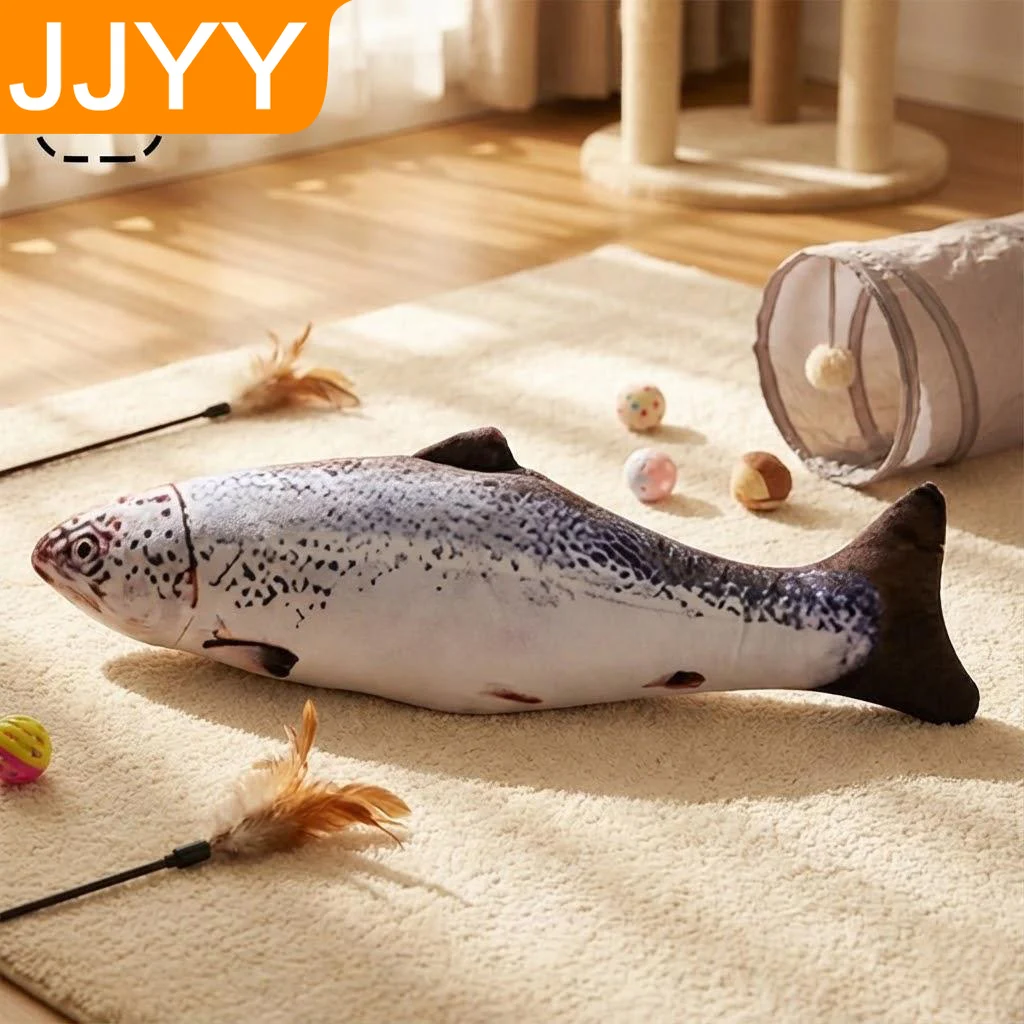 Soft Plush Catnip Fish Toys for Cats Stuffed Pillow Doll Simulation Fish Cat Toys Pet Gifts 3D Fish Shape for Playtime