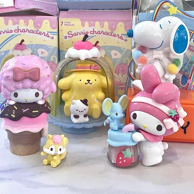 

Sanrio Продовольственная Веселая серия раньше моя мелодия понравился Коричный помпон пурин Kuromi Аниме Фигурка таинственная коробка детская игрушка для девочек