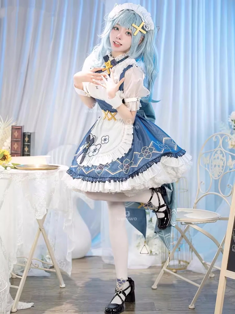 Faruzan Cosplay Genshin Impact Anime Women Lovely Maid Outfit Apron Dress Role Play Clothing Comic-con Party Costume Stock