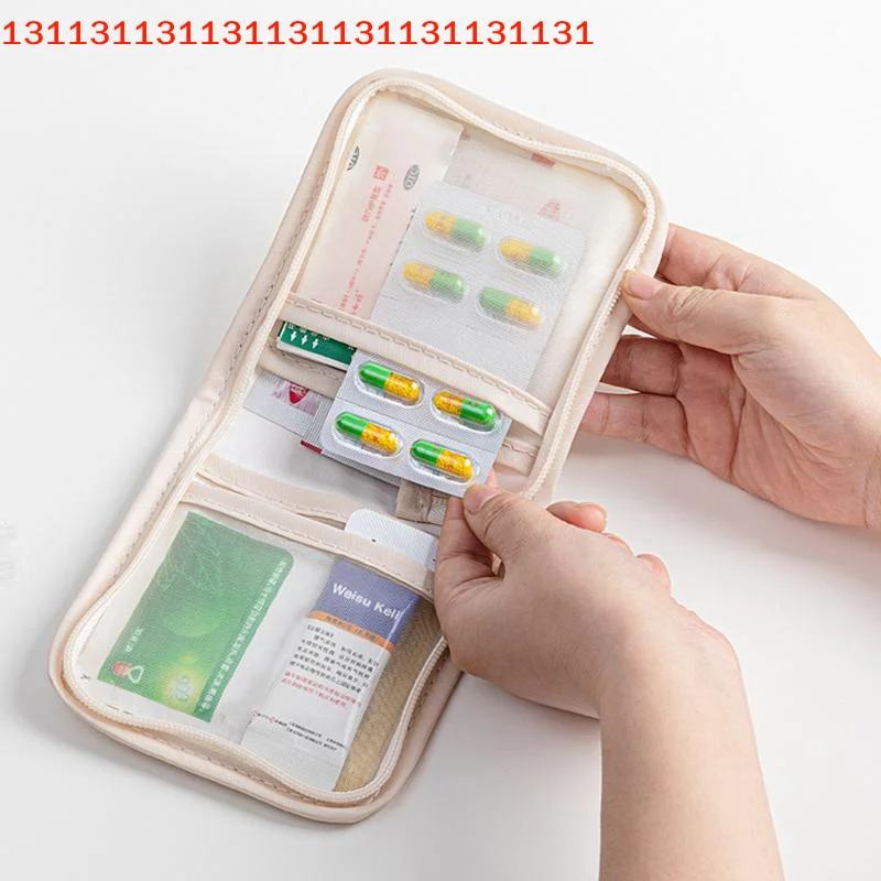 

Сумка для хранения мелких предметов первой помощи на открытом воздухе, подарочная складная портативная медицинская сумка-органайзер для таблеток на молнии