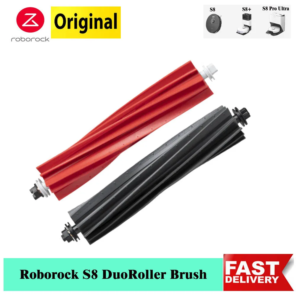 Original Roborock S8 Pro Ultra Accessory Parts DuaRoller Main Brush S8 S8+ Vacuum Cleaner Twined Rubber Brush Spare Parts