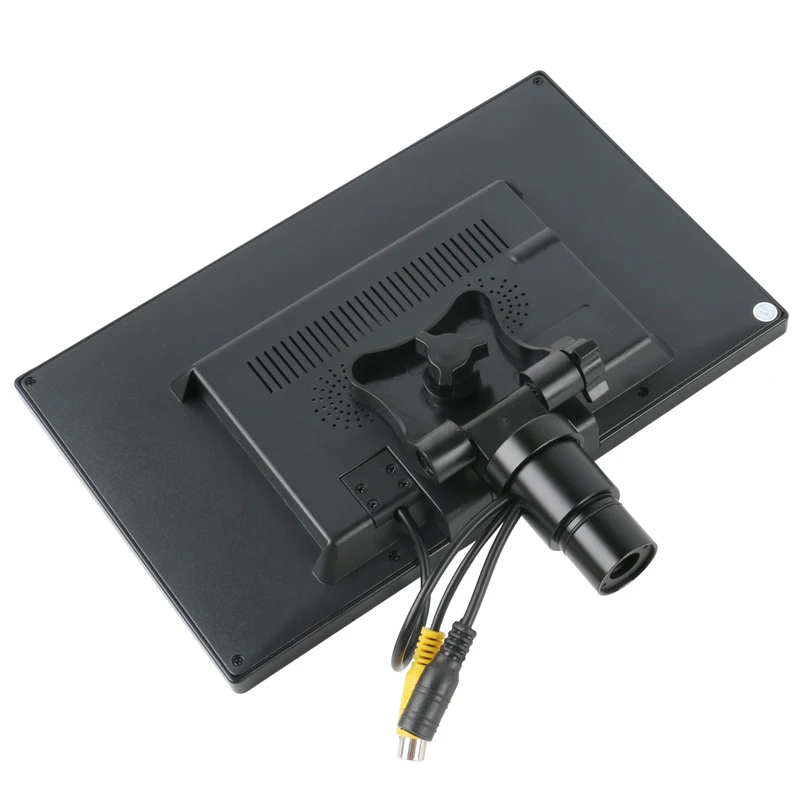 9 inch LCD Monitor 23.2mm Electronic Microscope Eyepiece Lens Camera AV 1080P 480 TVL for Biological Trinocular Microscope
