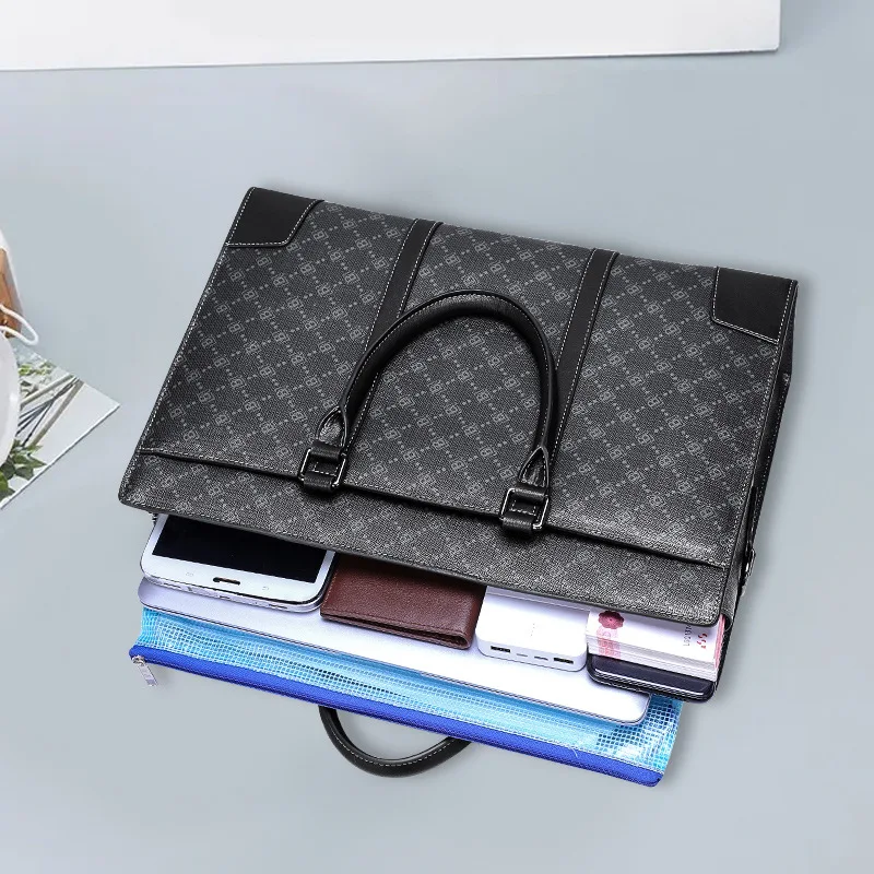 New Simple Fashion Briefcase Large Capacity Handbag Business Casual Men's Single Shoulder Crossbody Messenger Bag Men Leather