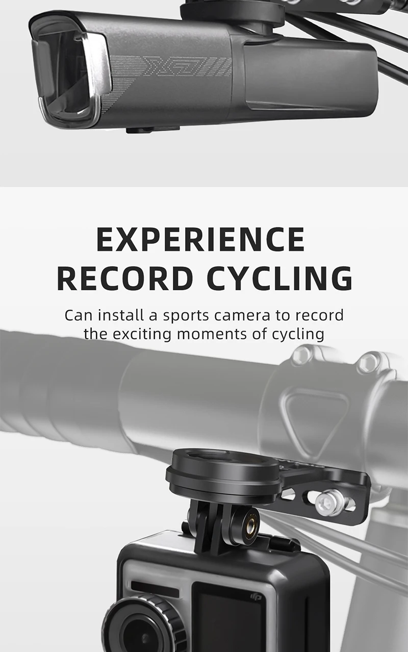 CYCLAMI Extended Out-Front Mount Fahrradlenkerhalterung für NiteRider Adapter Sport Action Kamera Garmin XOSS G+ IGSPORT RAVEMEN – Detail 8