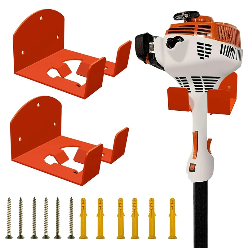 

-AA95 Weedeater Hanger Wall Mounted Grass Trimmer Rack Trimmer Rack Heavy Duty Ladder Hooks For Garage, 2PCS