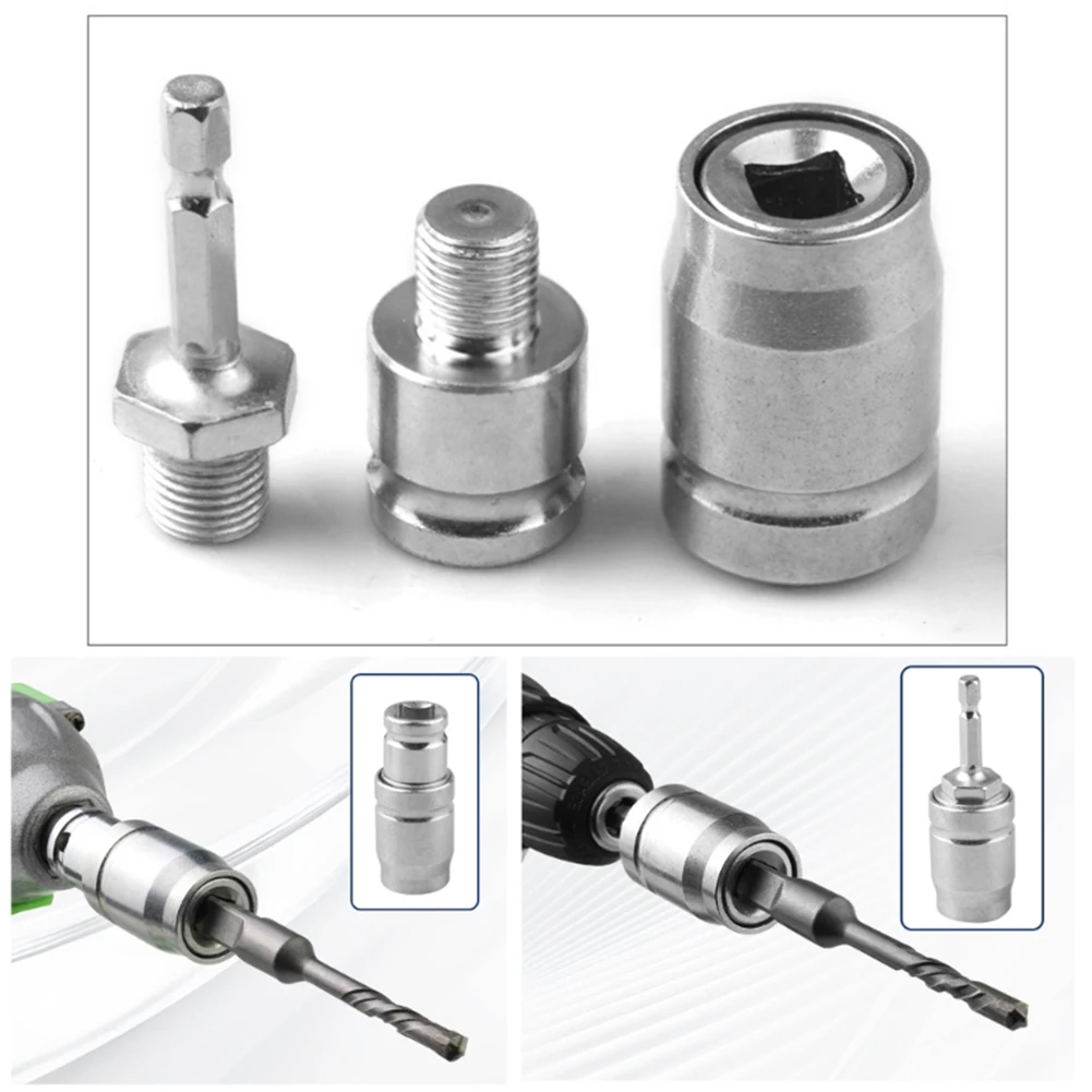 Adattatore per trapano a percussione elettrico ca. Adattatore per trapano elettrico da 35 mm 1,37 pollici Materiale in lega di alluminio Design a molla incorporato