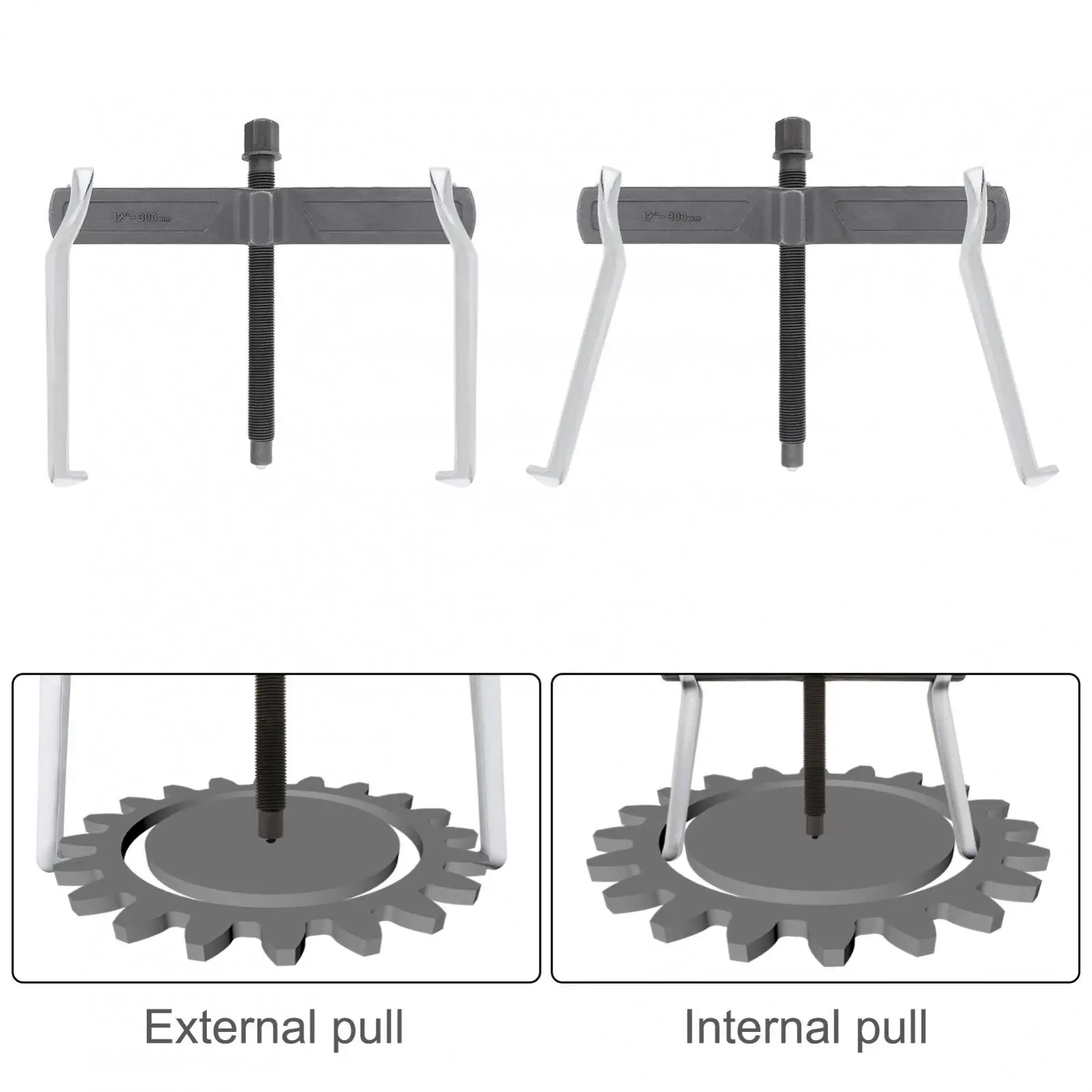 Dispositivo de elevación separado para reparación de automóviles, herramientas manuales con correa de extremo, diseño antidesmontaje, extractor de cojinetes de dos garras