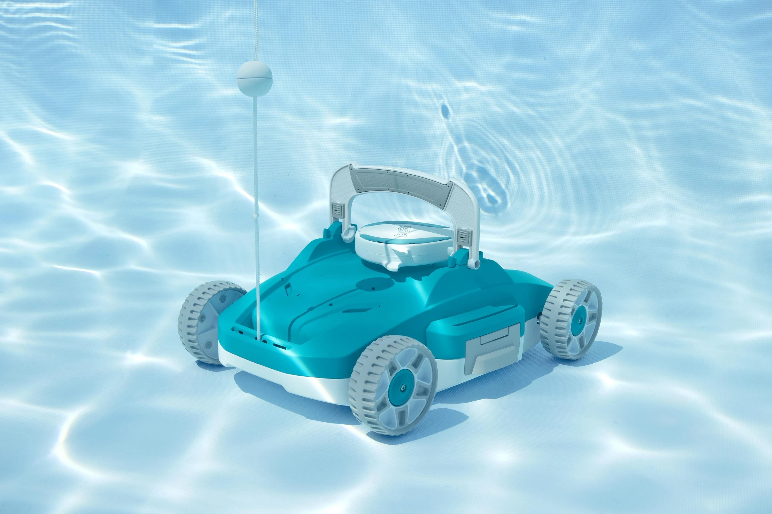 Automatic Robotic Pool Vacuum Cleaner 90 Min Run Time Triple-Motor Wall Climbing Feature Essential Pool Cleaning Plastic