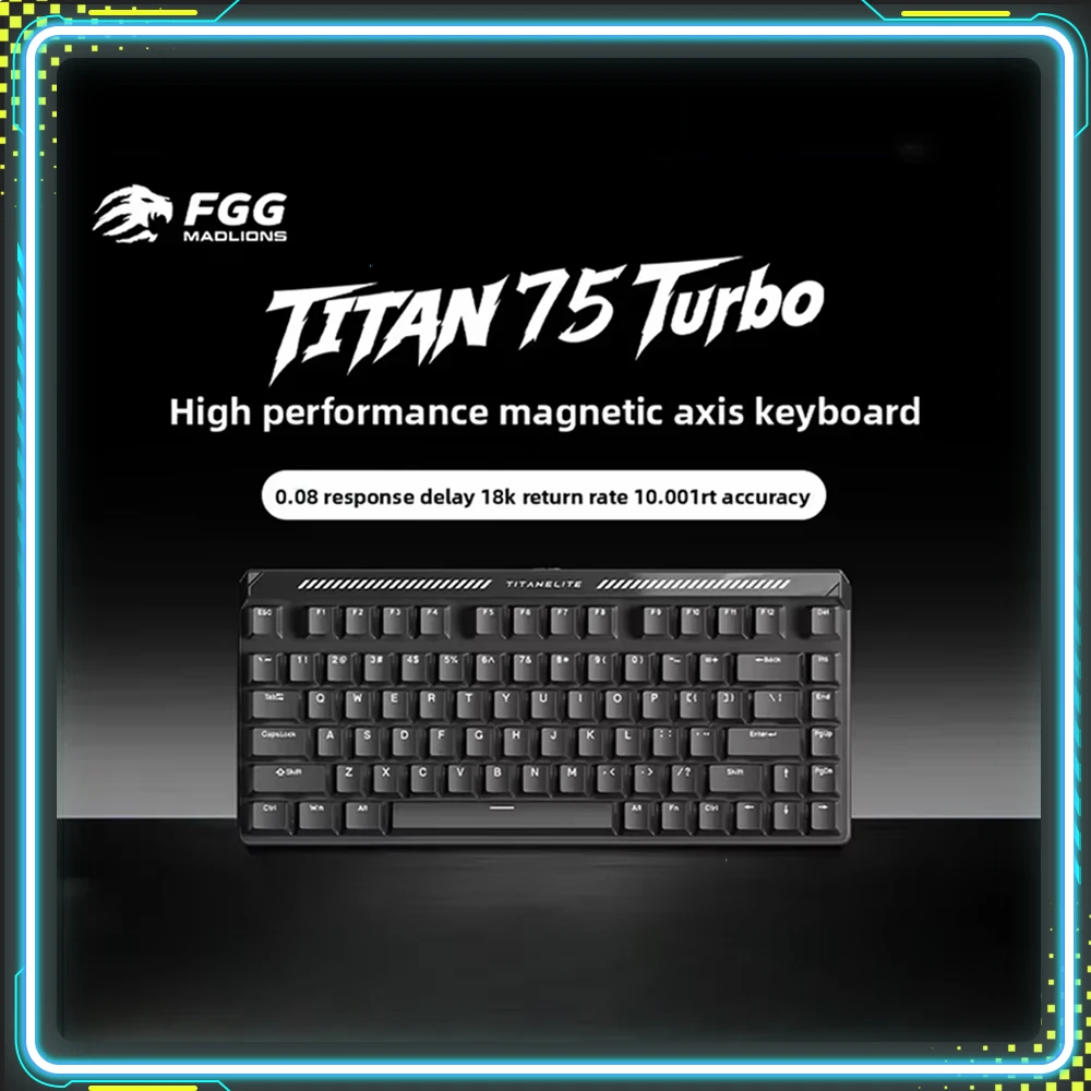 FGG MADLIONS TITAN75 Turbo Magnetic Switch Keyboard Hot Swappable PBT Keycaps 8K Polling 0.01mm RT RGB 75 Layout Esports Gaming