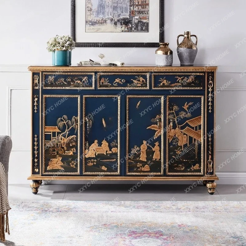

Lpainted entrance cabinet decorative locker storage partition cabinet