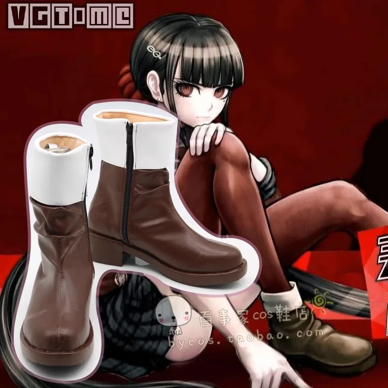 

Danganronpa V3 Killing Harmony Harukawa Maki Cosplay Costume Shoes Handmade Faux Leather Boots