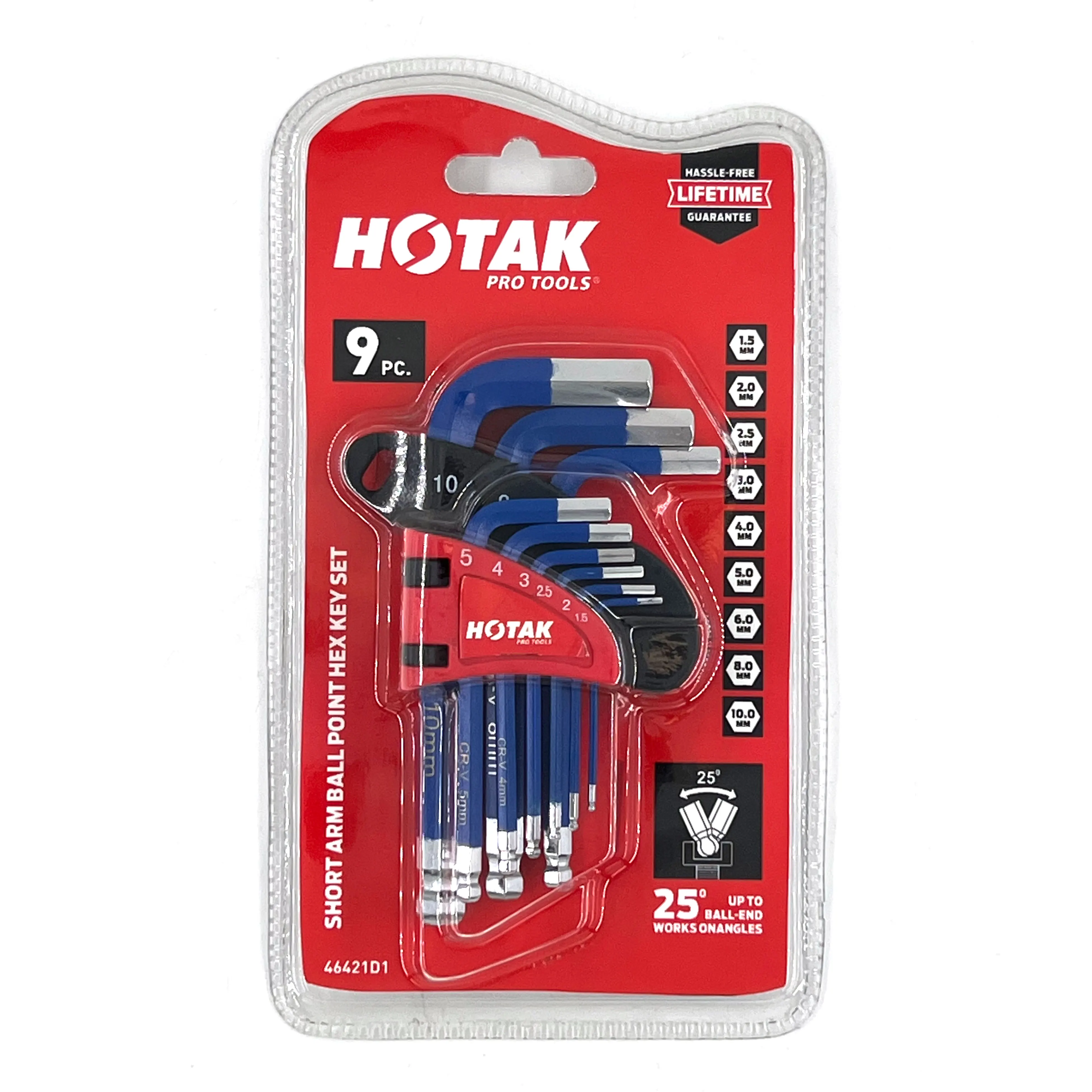 hit productFactory OEM 9Pcs Short Arm Ball Point Hex Key Set, Chrome Vanadium Steel L-Type Tamper Proof Allen Hex Key in Storage