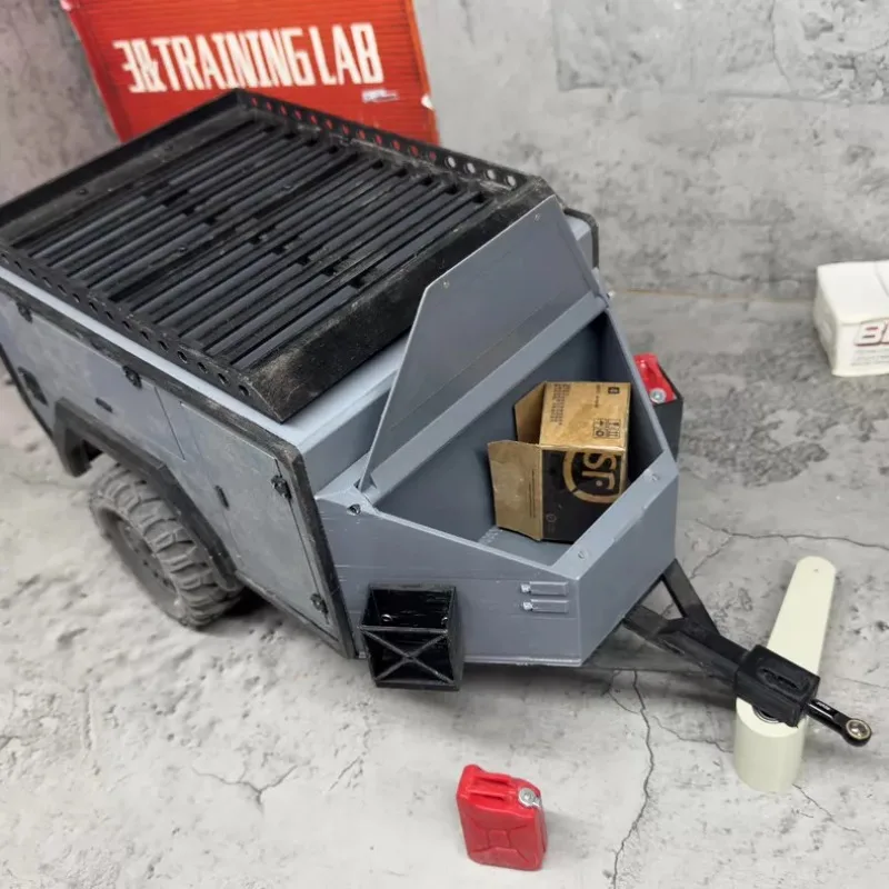 1/8 1/10 RC Crawler Scale Camper Trailer, Offroad Towing Caravan Body Shell for SCX10 TRX4 TRX6 CROSSRC YK RLAARLO RC Car