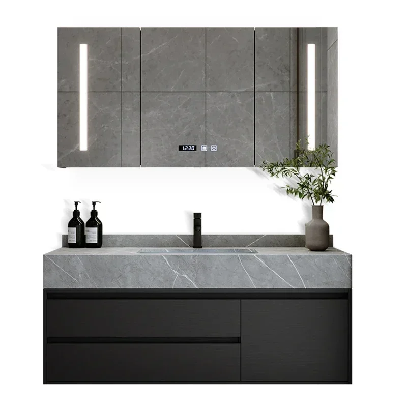 Bath Cabinet Storage Organizer and Long Bathroom Furniture Washbasin with Foot Penetration Combination Luxury Wc Furniture