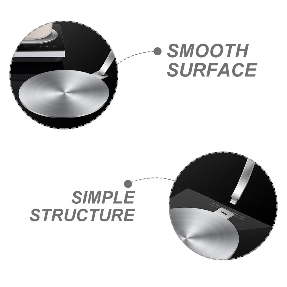 

Stainless Steel Heat Conduction Enhanced Efficient Cooking Induction Adapter Ring Plate For Gas Electric Cooktops Rapid