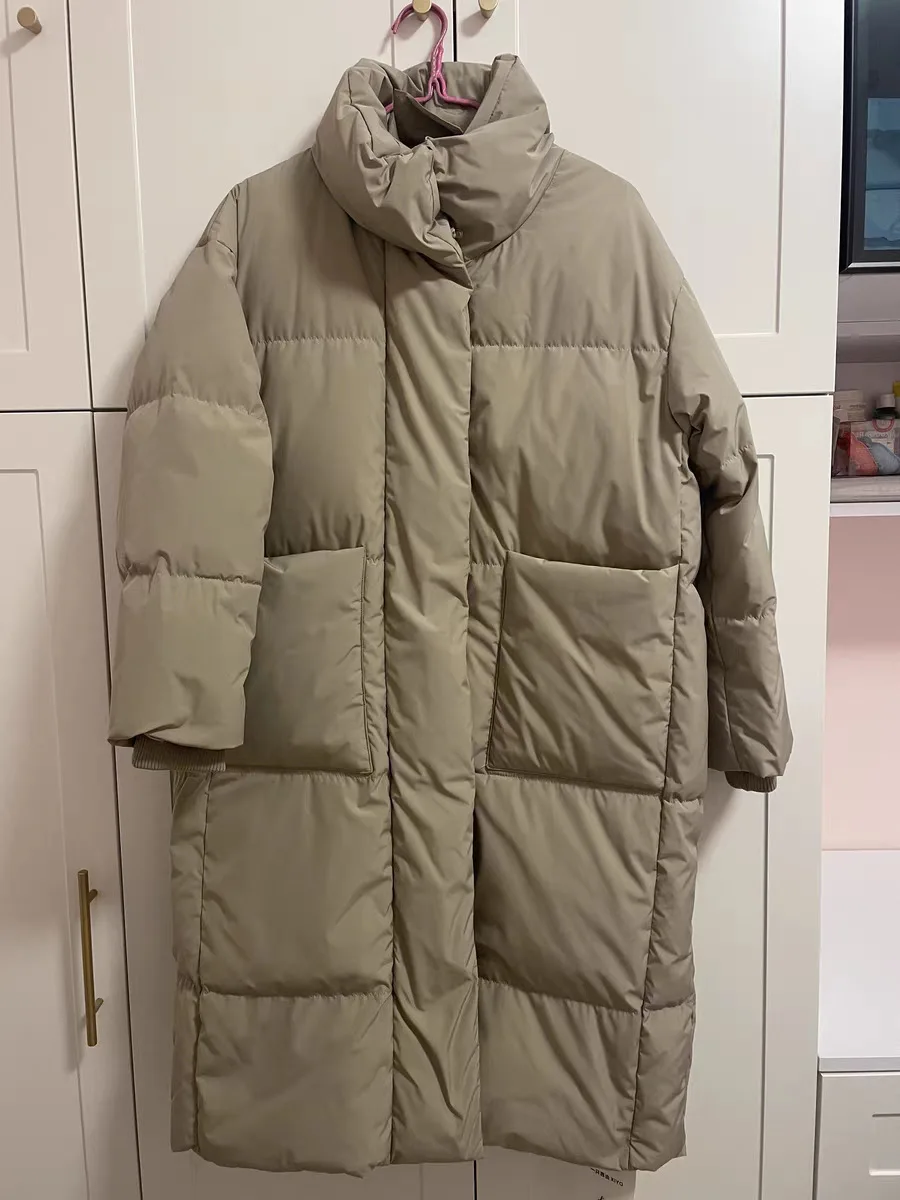 2023 Oversize Long Parkas Women Winter Puffer Jacket Down Cotton Coat Long Sleeve Thick Warm Quilted Outerwear Parka Mujer