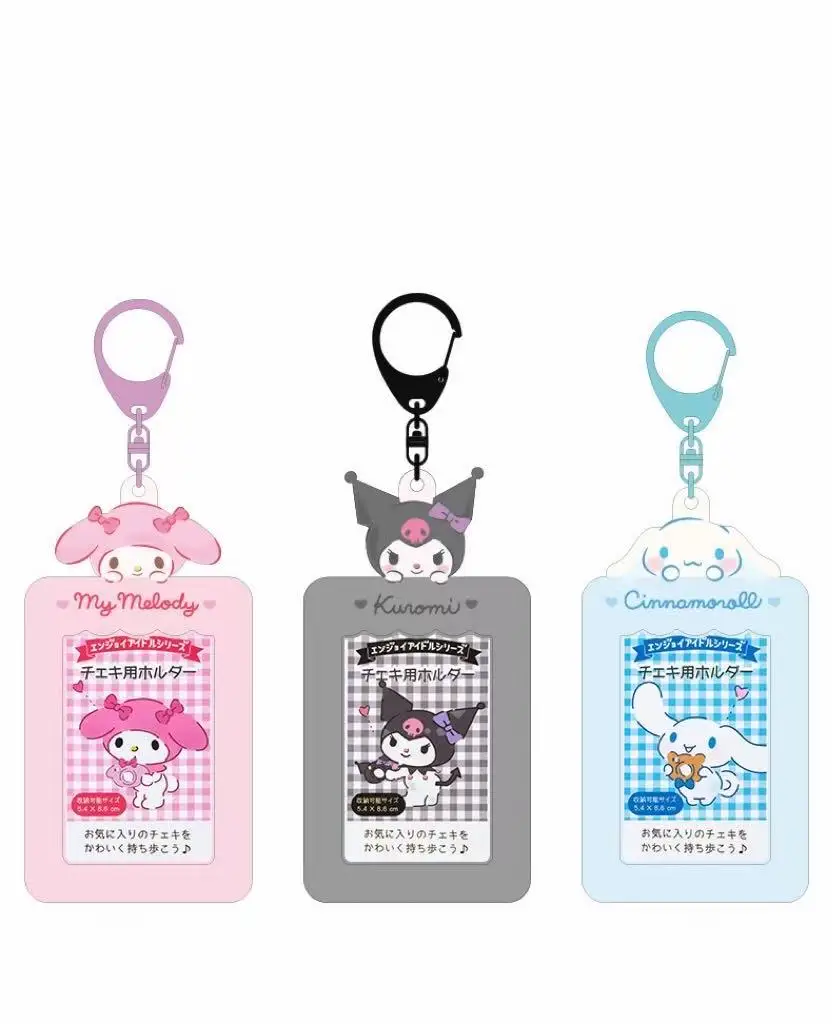 Niedlicher Sanrio Cartoon-Kartenhalter, Tragbarer Fotoanhänger-Schlüsselanhänger, Lieblicher Kartenschutz als Deko für Schülergeschenke