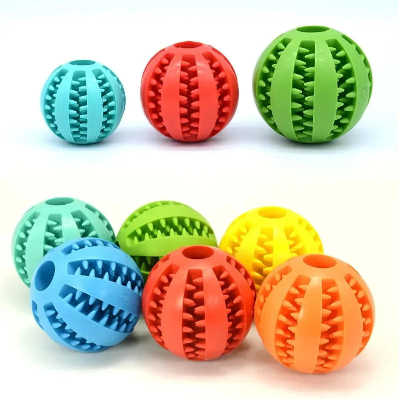 1/3pcs Silicone Pet Dog Toy Ball Interactive Bite-resistant Chew Toy for Small Dogs Tooth  Elasticity Ball Pet Products 5/6/7cm