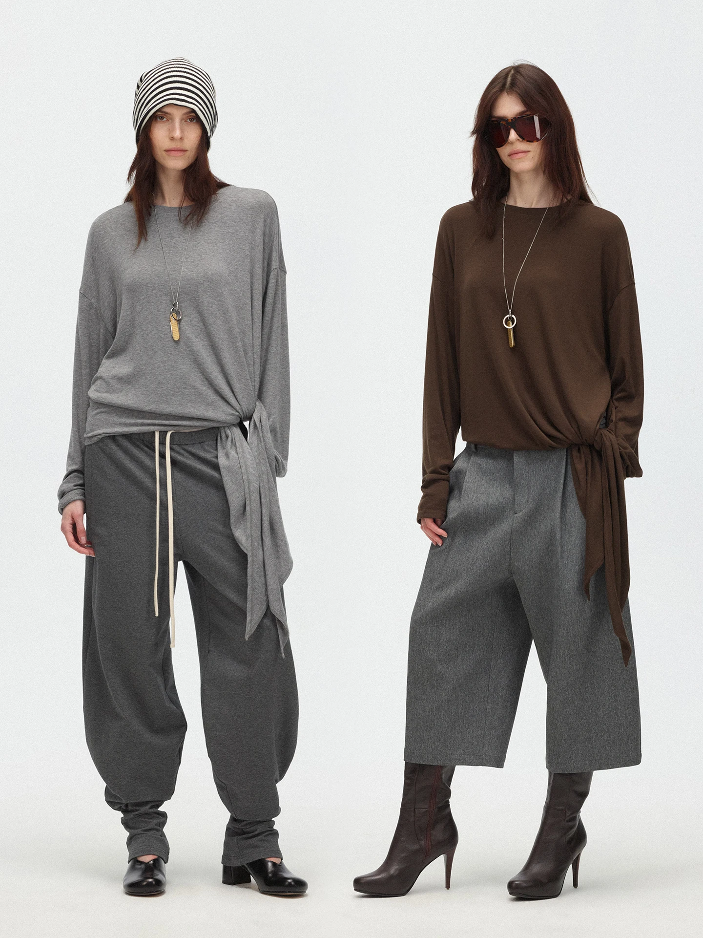 

Loose Long Sve T-irt round Ne Side Split Casual Sle Women's Faion Saumple Study Symp Chinese Made